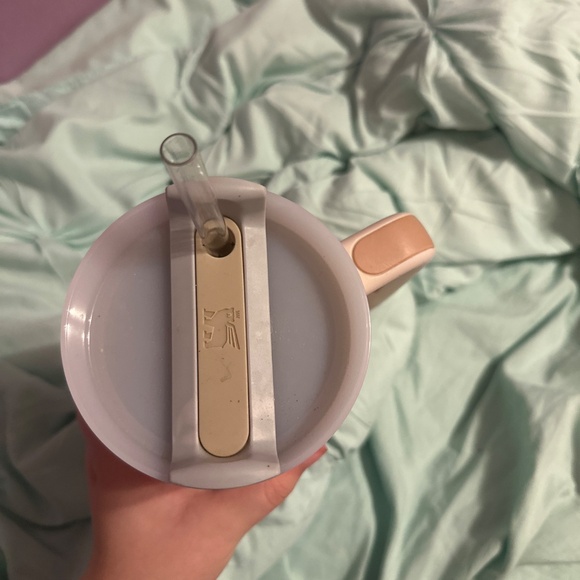 Stanley pink 40 oz a little damaged has a dog print that says Bailey - Picture 5 of 5